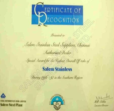 Achievement | Salem Stainless Steel